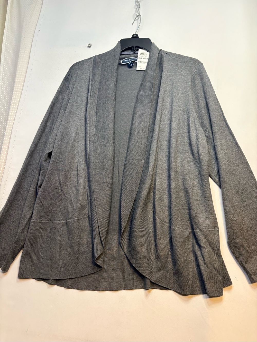 Karen Scott Gray Open-Front Women's Cardigan Sweater size XXL